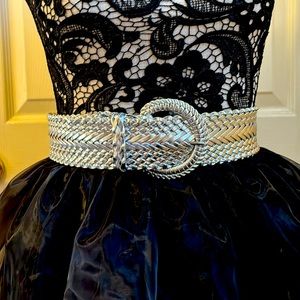 Brand New silver braided belt